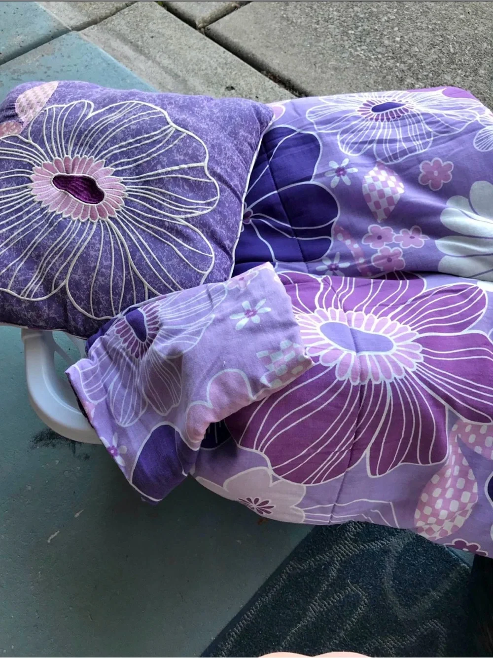 Purple Floral Comforter Set - Modern Bedding